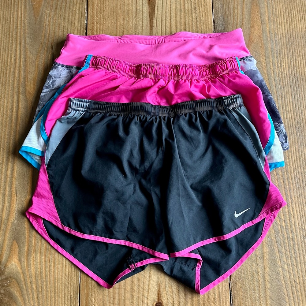 Bundle of three women’s size medium athletic shorts